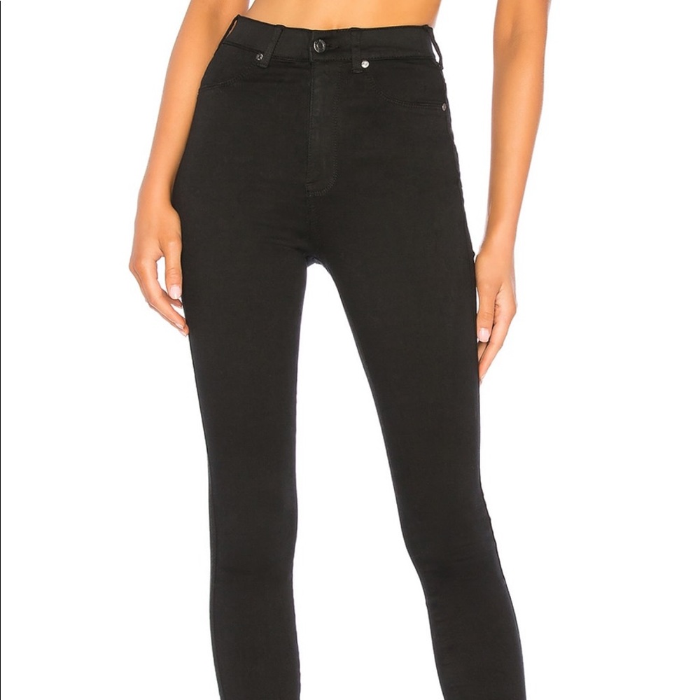 Dr Denim Black High Waisted Skinny Tight Stretch Jeans Size Medium - Picture 2 of 8